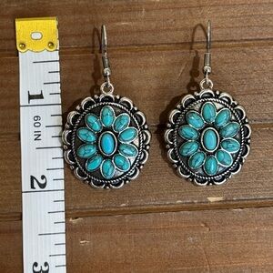 Turquoise and Silver Earrings